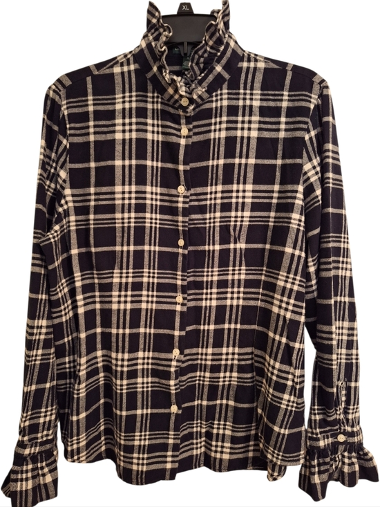 Lauren Ralph Lauren Tops - Lauren Jeans Co. Ralph Lauren Black & White Plaid Button Shirt - XL